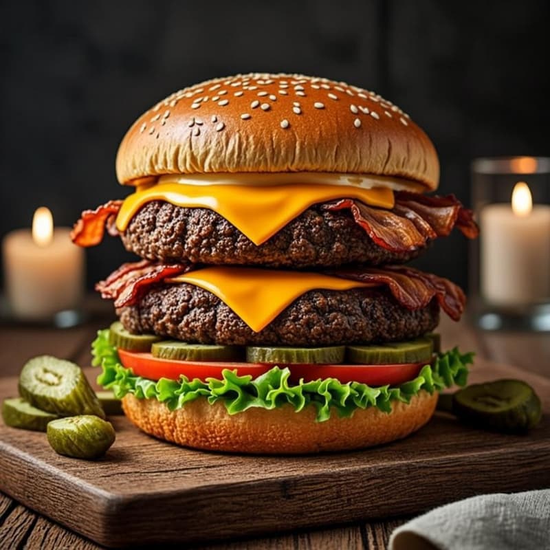 Doble tocino & cheddar