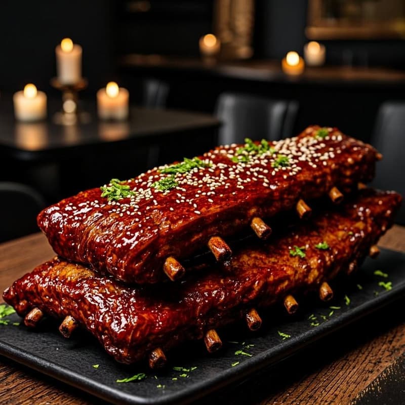 Costillas glaseadas