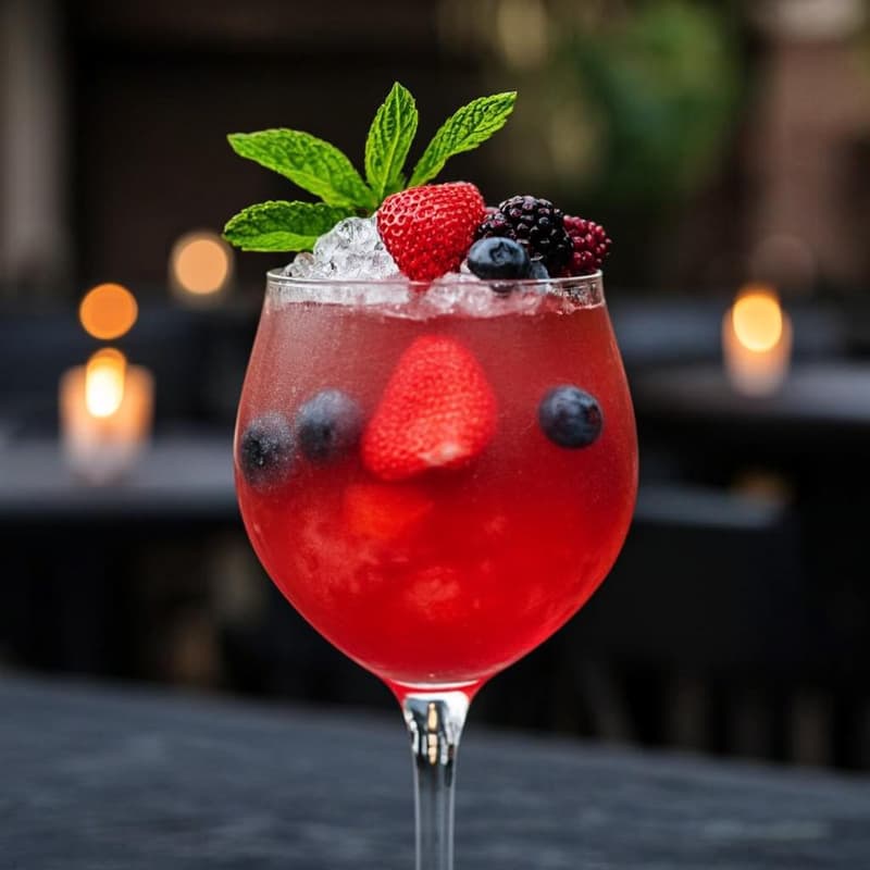 Limonada de frutos rojos